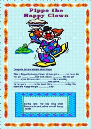 English Worksheet: Pippo the Clown