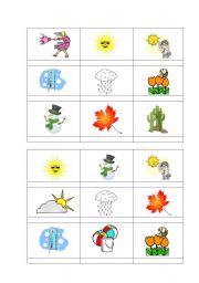 English Worksheet: bingo-weather2