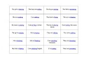 English Worksheet: Pictionary... present continuous