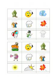English Worksheet: bingo-weather3