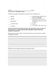 English Worksheet: 