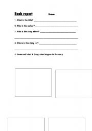 English worksheet: Book Report