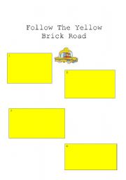 English Worksheet: Follow The Yellow Brick Road: Sequencing