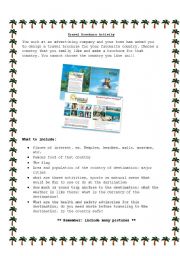 English Worksheet: Travel Brochure Activity