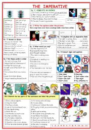 English Worksheet: The imperative