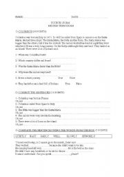 English Worksheet: Columbus