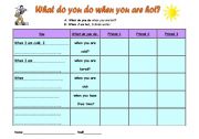 English Worksheet: What do you do when you are...? Conjuntions practice with 