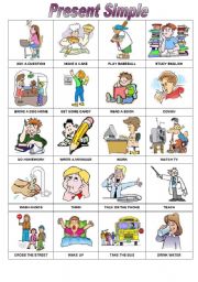English Worksheet: Present Simple - poster, rules and activities (fully editable)
