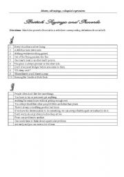 English Worksheet: British proverbs