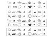 English Worksheet: A/An dominoes