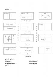 English Worksheet: DIRECTIONS B&W version!!