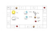 English worksheet: Weather booardgame