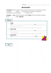 English Worksheet: just try to test