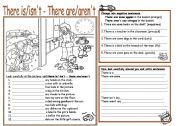 English Worksheet: There is/isnt -There are/arent