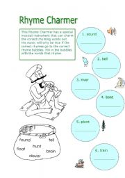 English worksheet: Vocabulary (Rhyming Words)