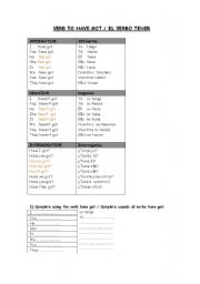 English worksheet: HAVE GOT_SIMPLE PRESENT_3PAGES