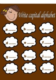 English Worksheet: Recognize and write alphabets