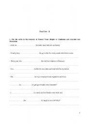 English worksheet: final test 