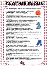 Common Clothes Idioms