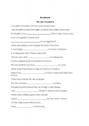 English worksheet: Passive exercises