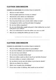 English Worksheet: clothes