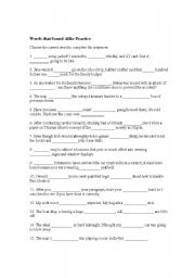 English worksheet: Words that sound alike practice worksheet