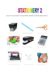 English worksheet: Stationery 2