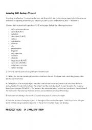 English Worksheet: Amazing Cell Analogy