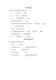 English worksheet: Fill-in exercise