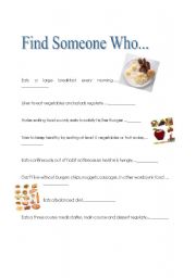 English Worksheet: Find Someone Who