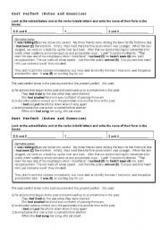 English worksheet: Past Perfect Simple Notes and Exercises
