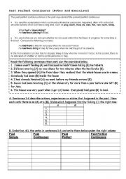English worksheet: Past Perfect Continuous Notes and Exercises