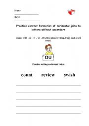 English worksheet: hand writing paper