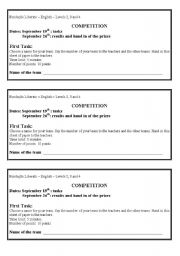 English Worksheet: Gincana