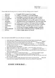 English worksheet: GRE Quiz