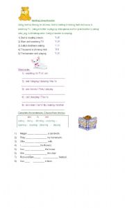 English worksheet: Present Continuous tense