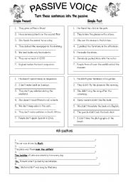 English Worksheet: passive voice- present and past