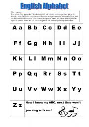 English Worksheet: English alphabet pronunciation