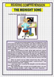 English Worksheet: READING COMPREHENSION  - 