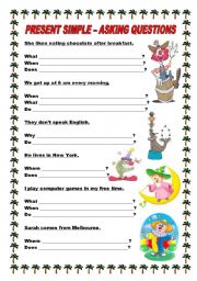 English Worksheet: Present Simple - asking questions