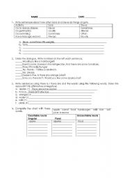 English worksheet: ELEMENTARY ACTIVITIES