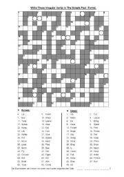 English Worksheet: irregular verbs