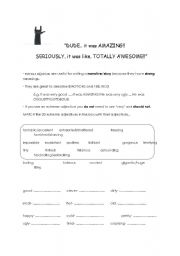 English Worksheet: Adjectives and Adverbs
