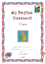 English Worksheet: Notebook cover