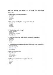 English Worksheet: french kiss movie