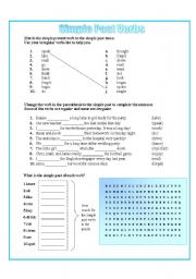 English Worksheet: Irregular Verbs Worksheet