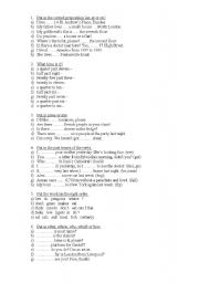 English worksheet: elementary test