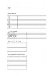 English Worksheet: What time is it?