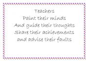 English Worksheet: quotes about teachers for your boards