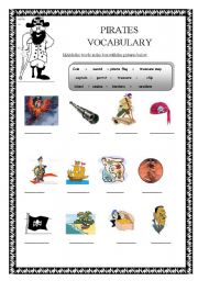 English Worksheet: Pirates Vocabulary